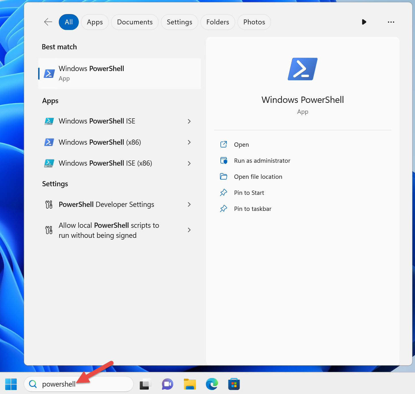 Windows — PowerShell